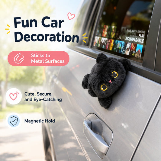 🐈‍⬛ Stick It, Ride & Turn Heads — Let This Magnetic Kitty Tag Along! 🚗✨