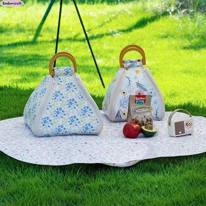 🌿 Foldable Waterproof Picnic Blanket with Carry Handle – Thick Padded Outdoor Mat for Beach, Camping & Travel