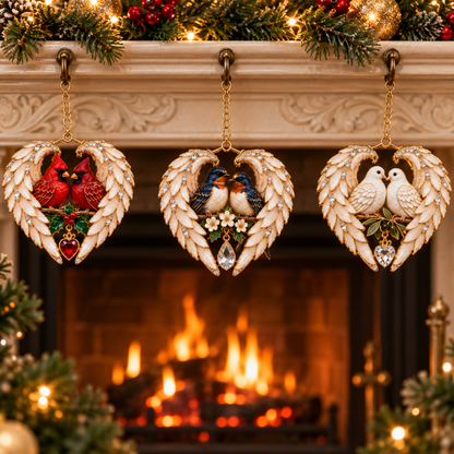 ❤️ 2026 Angel Wing Heart Bird Ornaments | 8 Keepsake Designs