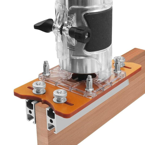 🔥Limited-time Sale🛠️Versatile 2-in-1 invisible fastening nut slotting base for woodworking routers and trimming applications.