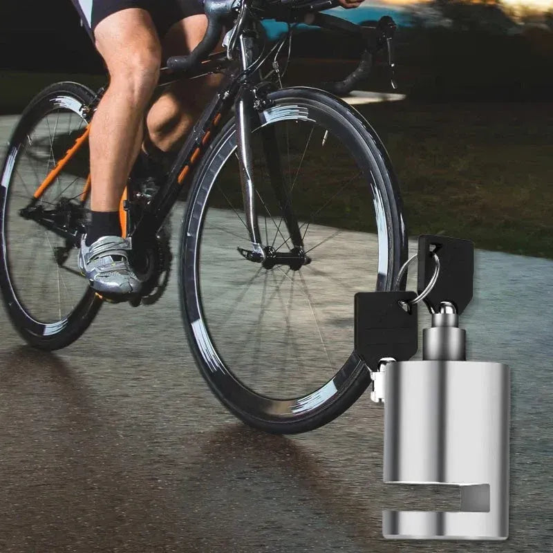 Compact motorcycle security lock
