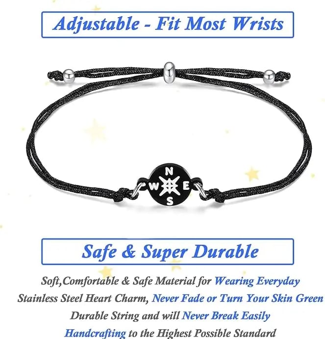 Graduation Compass Bracelet for Class of 2026 – Inspirational Gift for Her Him