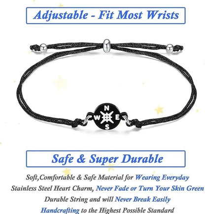 Graduation Compass Bracelet for Class of 2026 – Inspirational Gift for Her Him