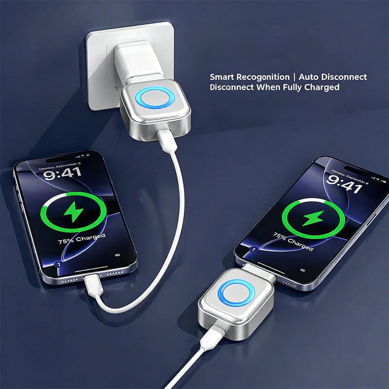 🥳 2026 HOT SALE 💞 50K+ SOLD! ⚡ Auto Power-Off Fast Charging Adapter