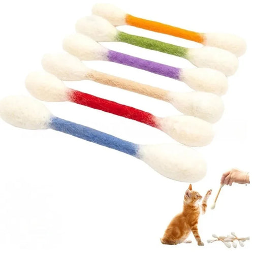 ❤️For happy, healthy, and active indoor cats🐱6 Pcs Swabs Large Size Cat Toys with Catnip