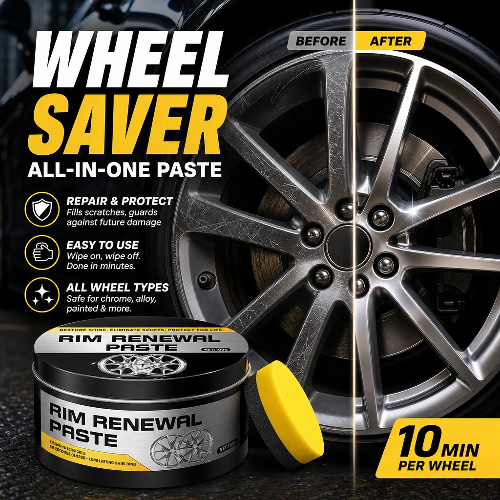 💞50K+ SOLD!✨✨ All-in-One Wheel Restoration Paste – Scratch Removal, Molecular Bonding, Safe for All Alloys 💎