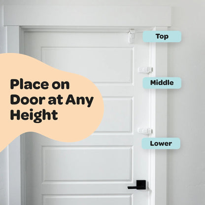HugLock Snap-On Childproof Door Lock - No Drill, No Adhesive Interior Door Safety Latch, Out-of-Reach Toddler Proof Lock (Unlocks from Both Sides)