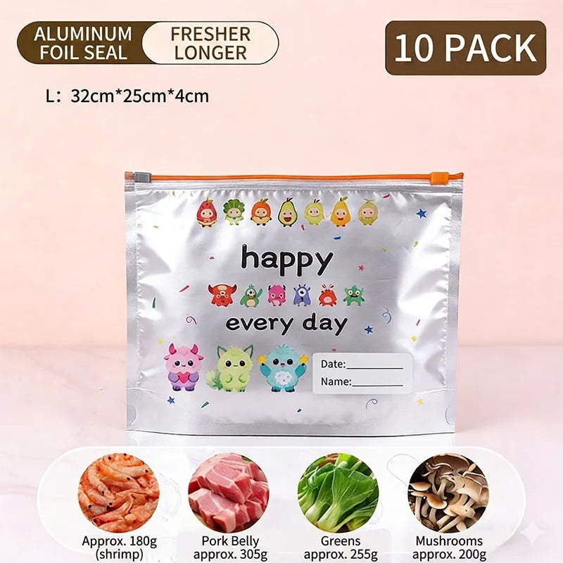 Keep Food Fresh Instantly! Airtight Aluminum Foil Storage Bags