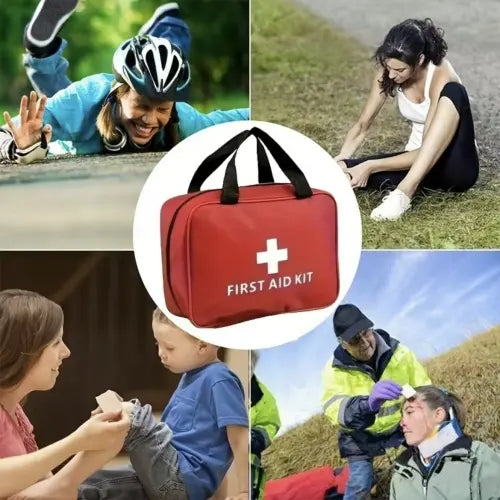 🔥330 Piece Waterproof Compact First Aid Kit | Comprehensive Emergency Survival Kit for Home, Travel, Camping, Car & Outdoor Use