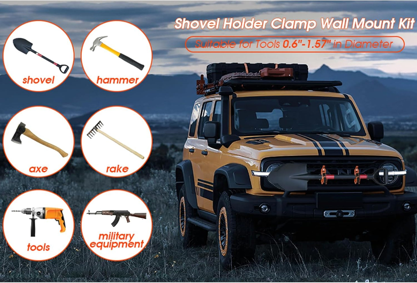 🔥LAST DAY 49% OFF - 🛠️ Heavy Duty Metal Rubber Shovel Mount Kit