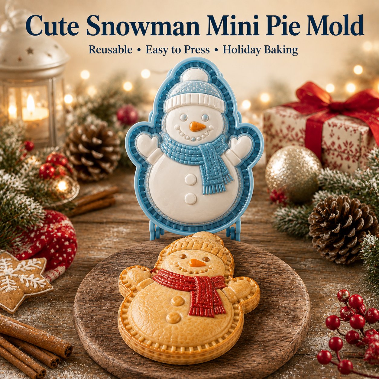 ⏳ 49% OFF – 🎄 9-Piece Mini Christmas Cake Mold Set | Reusable, embossed molds for creating detailed Santa, snowman, reindeer, Christmas tree, and holiday cakes 🥧✨
