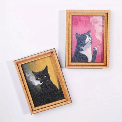 🔥Funny Cat Fridge Magnet - Vintage Art Frame