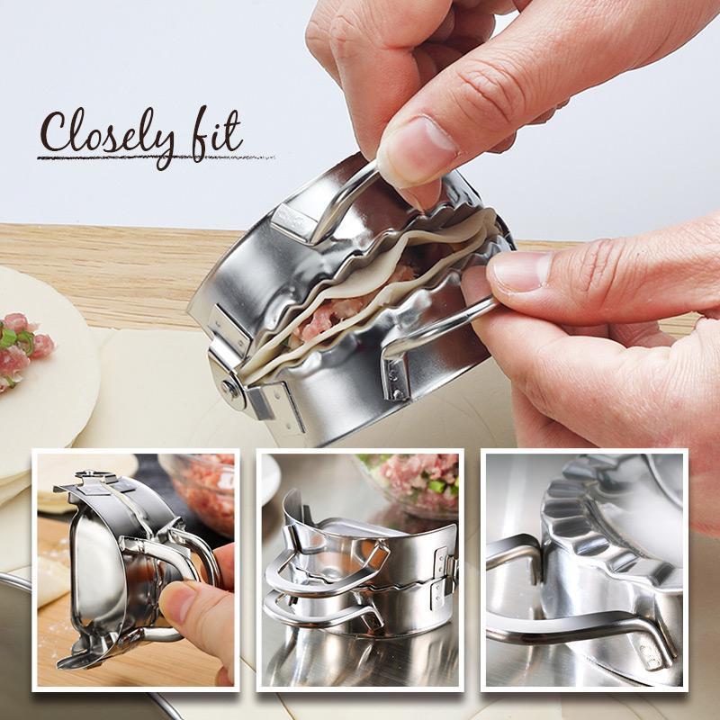 🥟🛡️ Stainless Dumpling Mold – Non-Stick, Easy Clean, Dough Cutter – Shape Like a Pro! 🌟