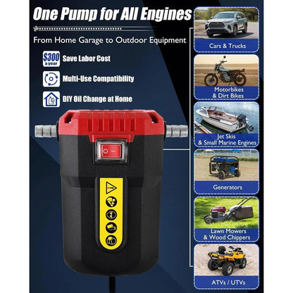 🛢️12V 80W Oil Extractor Pump | Portable Fluid Transfer Pump