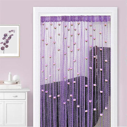 🌹🚪Sparkling Rose Flower String Curtain(2m/78.74" high x 1m/39.3" wide)