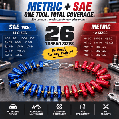 🔩 Stop Guessing Sizes With This Metric And SAE Thread Gauge