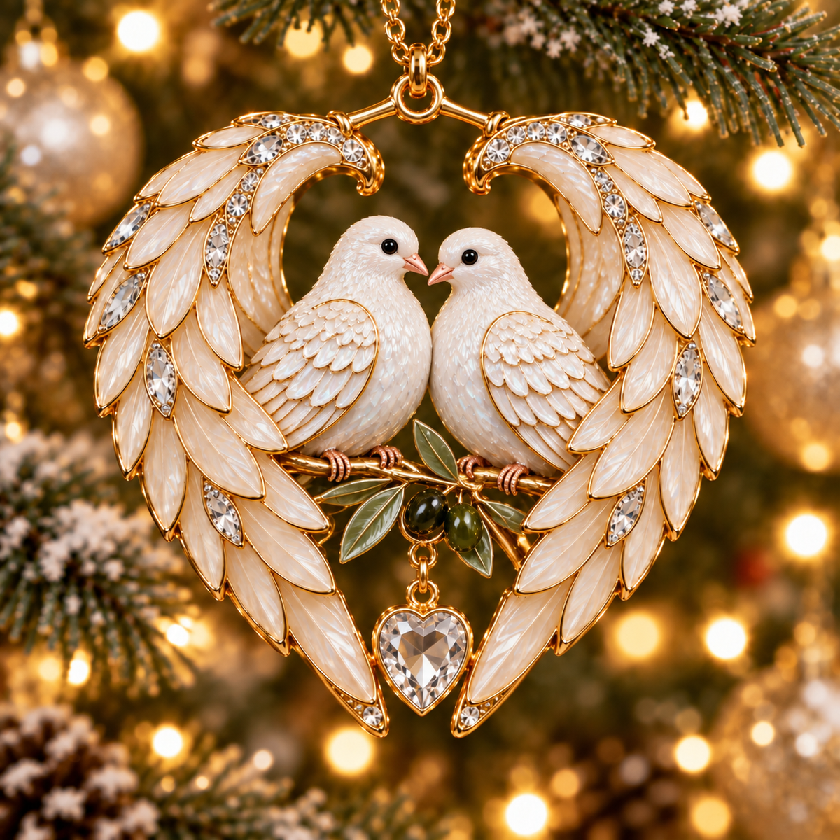 ❤️ 2026 Angel Wing Heart Bird Ornaments | 8 Keepsake Designs