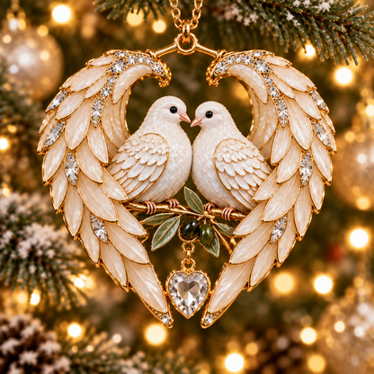 ❤️ 2026 Angel Wing Heart Bird Ornaments | 8 Keepsake Designs