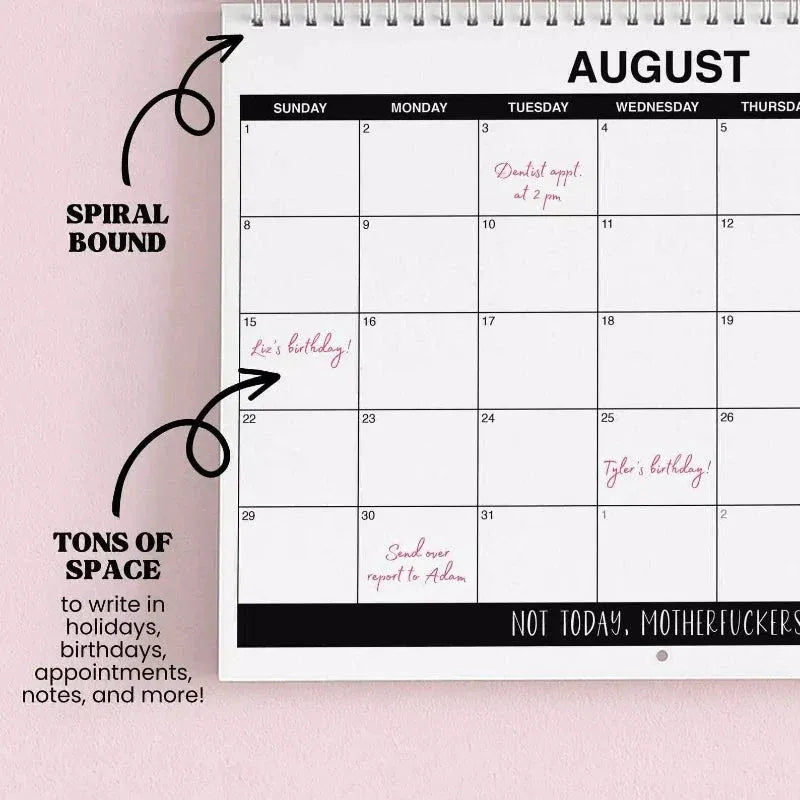 🌸🗓️ 2027 Funny Swear Word Wall Calendar – “F*ck It” Floral Calendar for Tired-Ass Women 😂✨