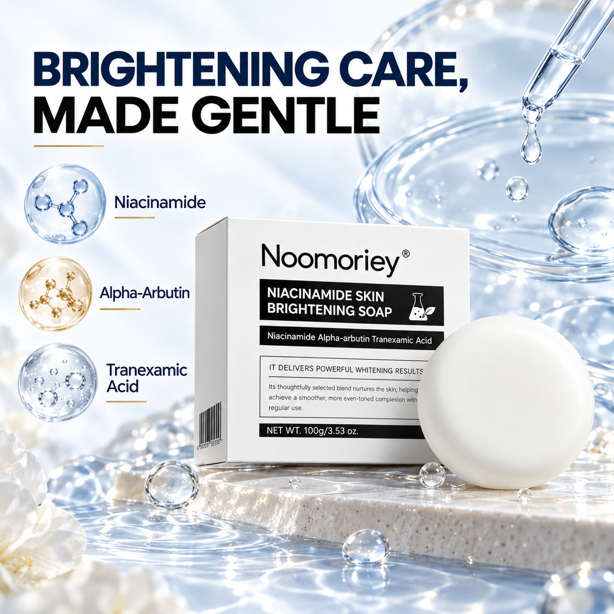 Niacinamide Brightening Soap Bar – Gentle Body Cleanser for Smooth, Radiant Skin