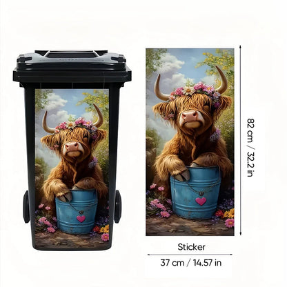 🔥 Animal Floral Print Bin Sticker