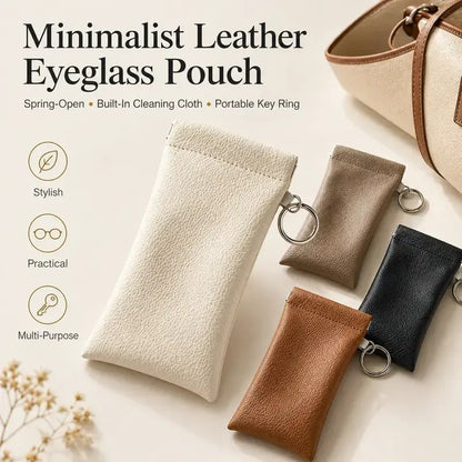 💥Buy 1 get 1 free 🔥Soft PU Leather Sunglasses Pouch Elastic Opening Eyeglasses Bag