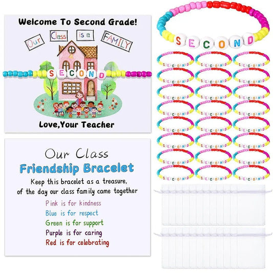 ✨🌈Pack of 25 Welcome Bead Bracelets - Strengthen Classroom Friendship & Spread Warm Kindness!