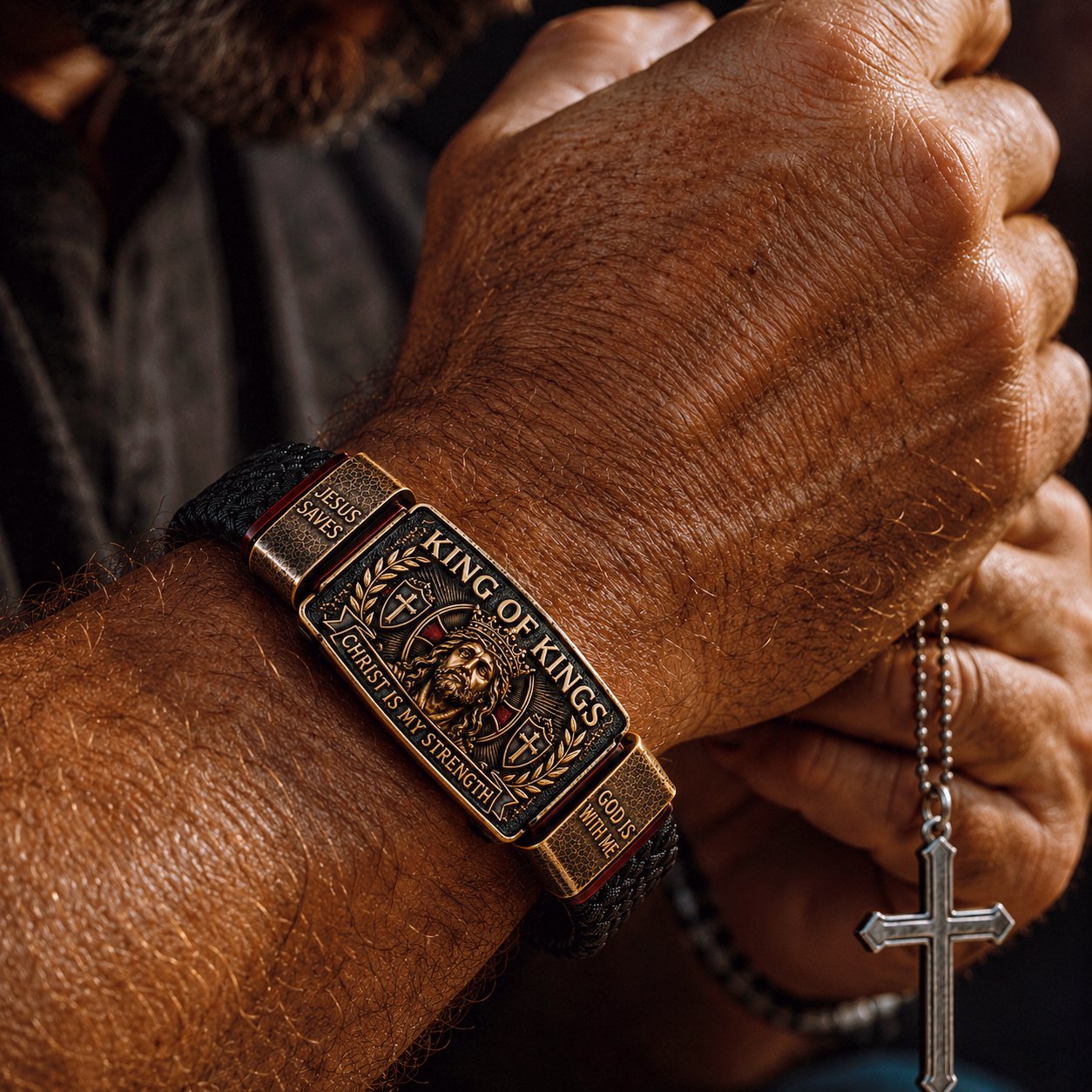 💯✝️ King of Kings Faith Bracelet – Adjustable Christian Wristband Gift
