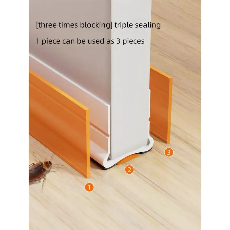 Soundproof Triple Seal Door Draft Stopper