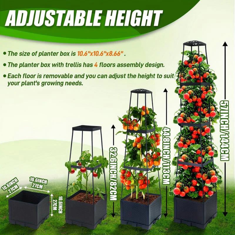 🥳2026 HOT SALE🥳💞50K+ SOLD!✨ 💝Garden Raised Bed Planter Boxes with Trellis