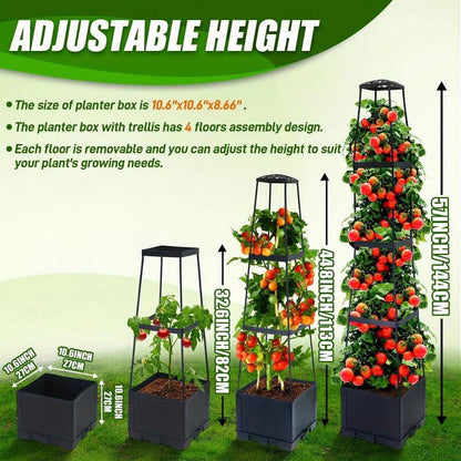 🥳2026 HOT SALE🥳💞50K+ SOLD!✨ 💝Garden Raised Bed Planter Boxes with Trellis