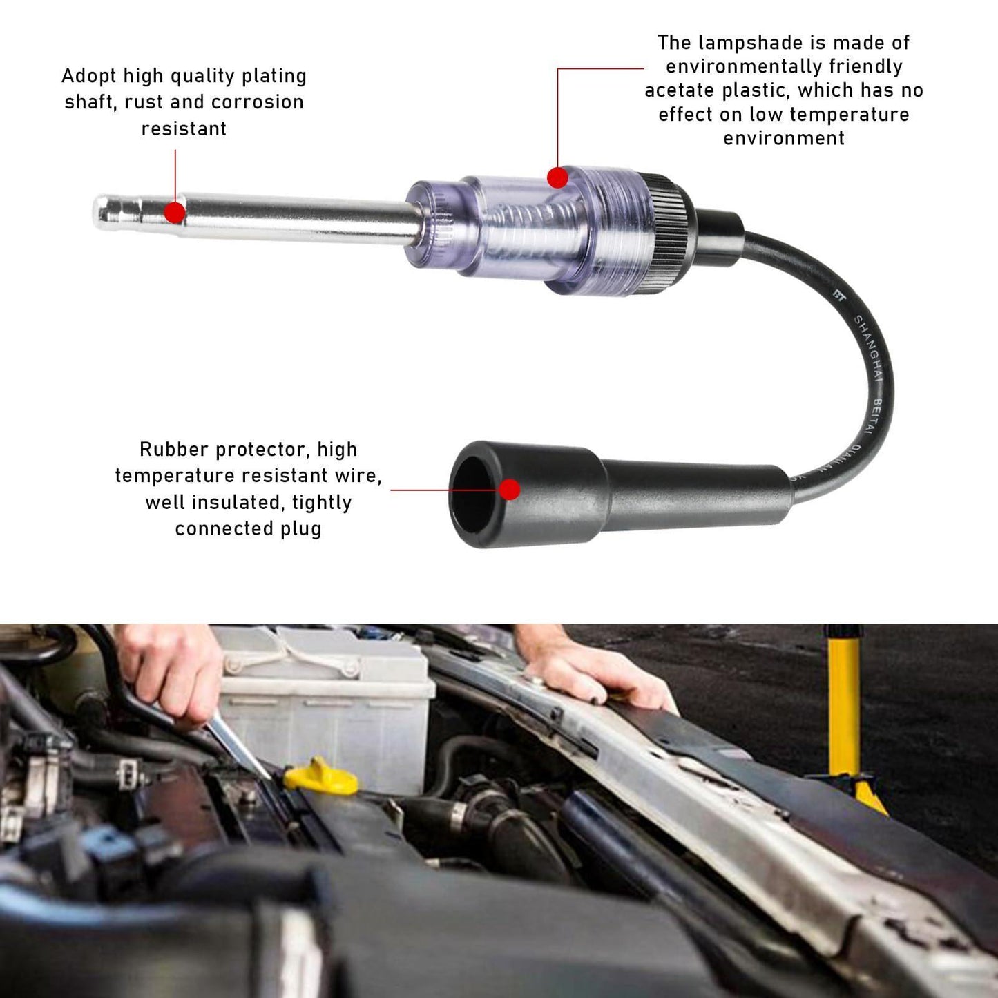 Inline Spark Plug Tester – Engine Ignition Diagnostic Tool for Cars, Motorcycles & Lawn Mowers 🚗⚡