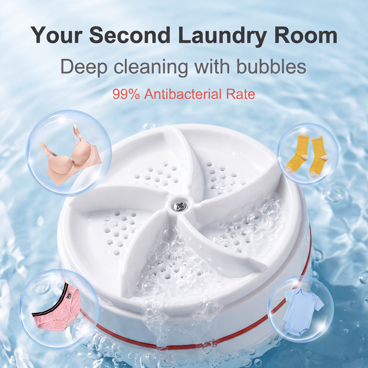 🌀 Portable Vortex Mini Washer – Turn Any Basin Into a Quick Wash Station