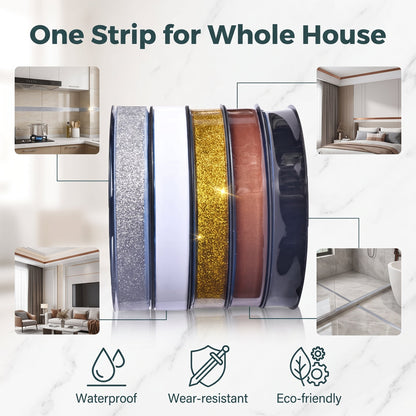 🛠6m Ceramic Tile Gap Mildewproof Waterproof Self-Adhesive Caulk Strip