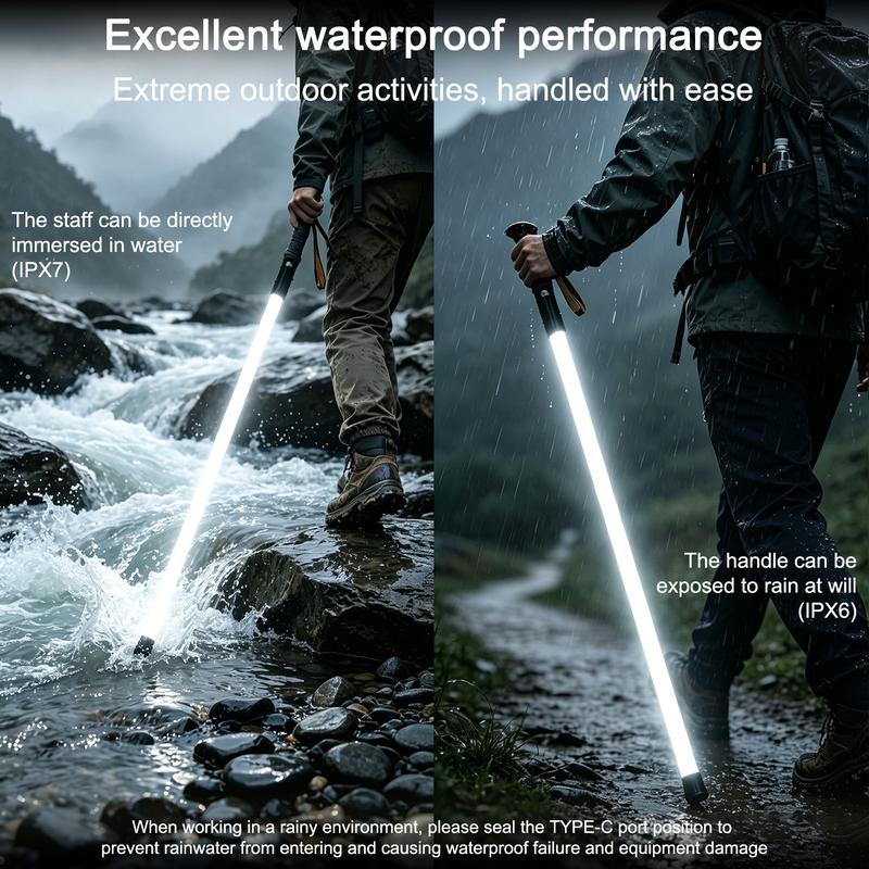 🔥Limited Time 50% Off✨Laser Saber Style Trekking Poles - Built-in LED Light Strip Hiking Sticks