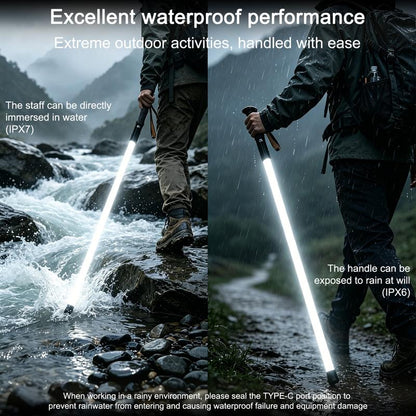 🔥Limited Time 50% Off✨Laser Saber Style Trekking Poles - Built-in LED Light Strip Hiking Sticks