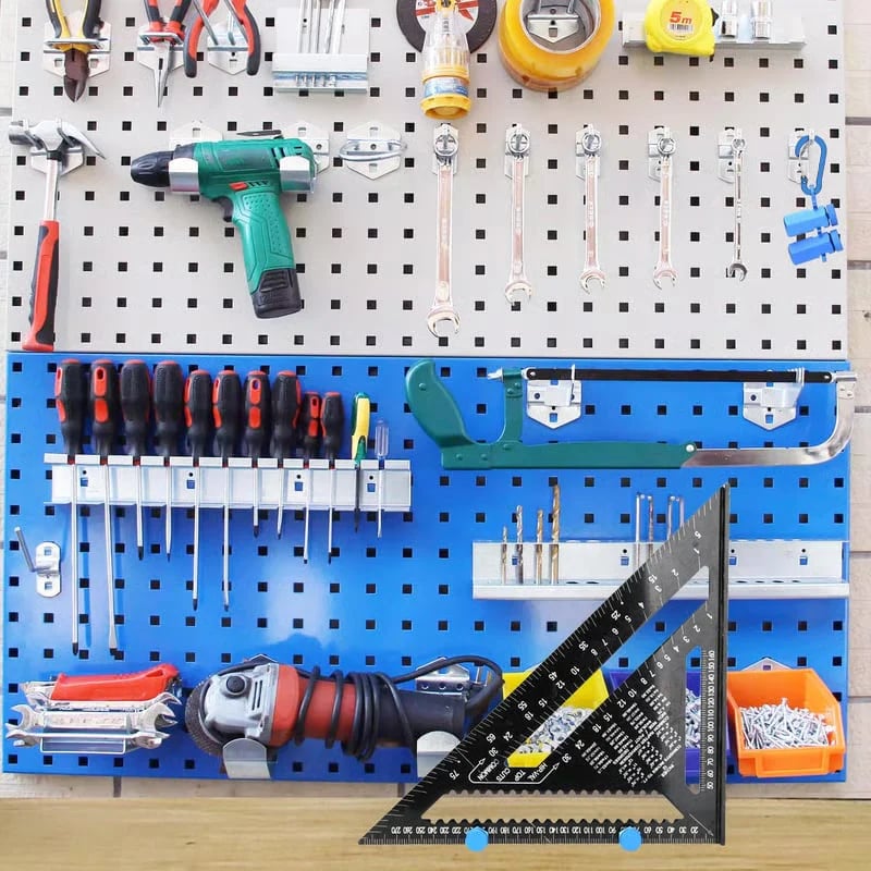 ✨HOT SALE 49% OFF - Tall Stair Gauges for Framing Square – Hexagonal Stable Lock with Holder & Hook for Carpentry & Circular Saw