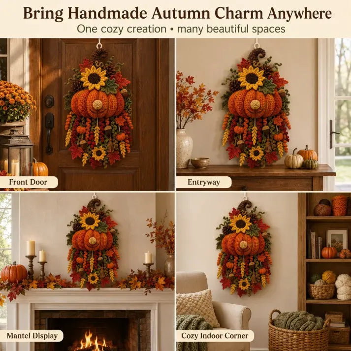 🧶 DIY Seasonal Crochet Door Hanger Kit – 6 Handmade Holiday Designs for Year-Round Home Decor