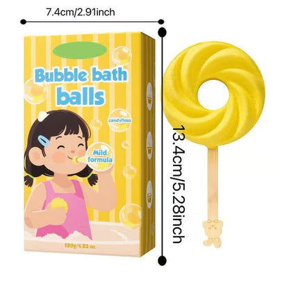 🍭Reusable Cute Lollipop Bath Bomb,Colorful Bubble Bath Ball for Fun Bath Time