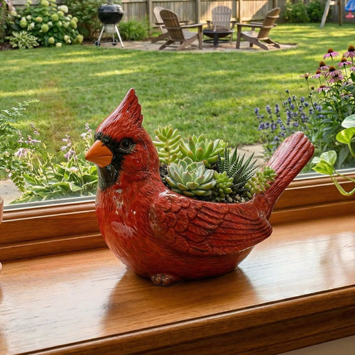 🔥2026 Last Day 49% OFF 🐦Cardinal Bird Succulent Planter