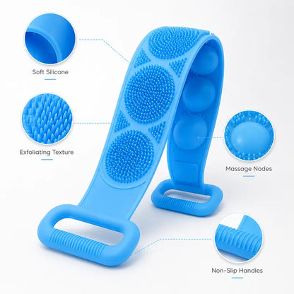🧼2-in-1 Silicone Back Scrubber and Bath Brush
