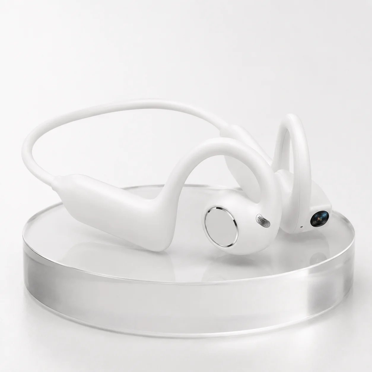 👂8MP Smart Camera Open-Ear Headset – EIS Video, AI Assistance & 12H Battery