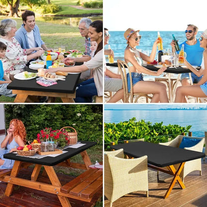 Stretch Fabric Table Top Cap Cover – Elastic Edge, Waterproof & Reusable