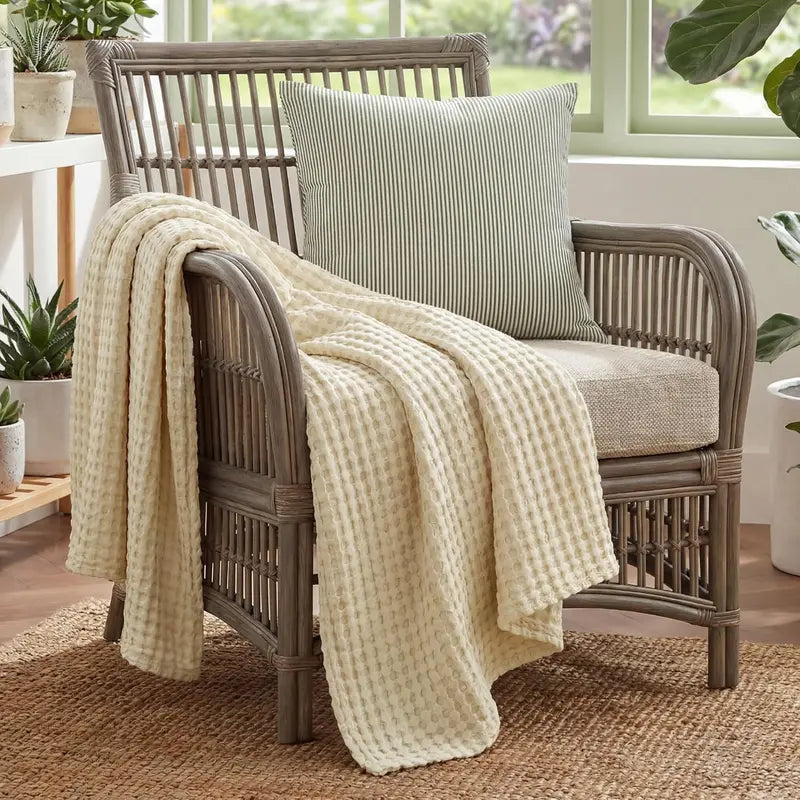 🔥SELLING FAST! 🎋Bamboo Waffle Cooling Blanket