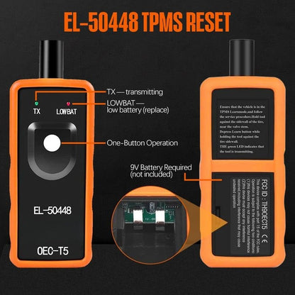 2-in-1 TPMS Relearn Reset Tool - GM & Ford Tire Sensor Activator