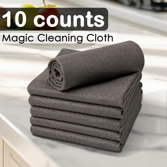 🎁Today's Special £1.2 Each🔥10 Counts Thickened Magic Cleaning Cloth, Microfiber Streak Free Cloth, Reuseable Magic Fiber Towels Rags