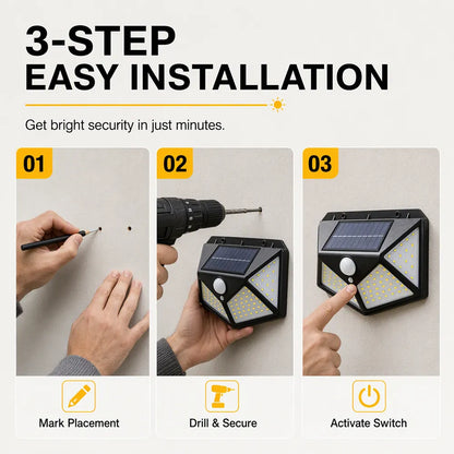 Light Up Gardens Instantly! 140-LED Motion Sensor Solar Wall Lamp