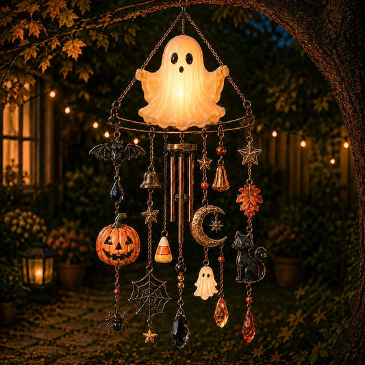 🔥 New Arrival Launch Sale - 49% OFF —👻 Haunted Glow Ghost Wind Chime