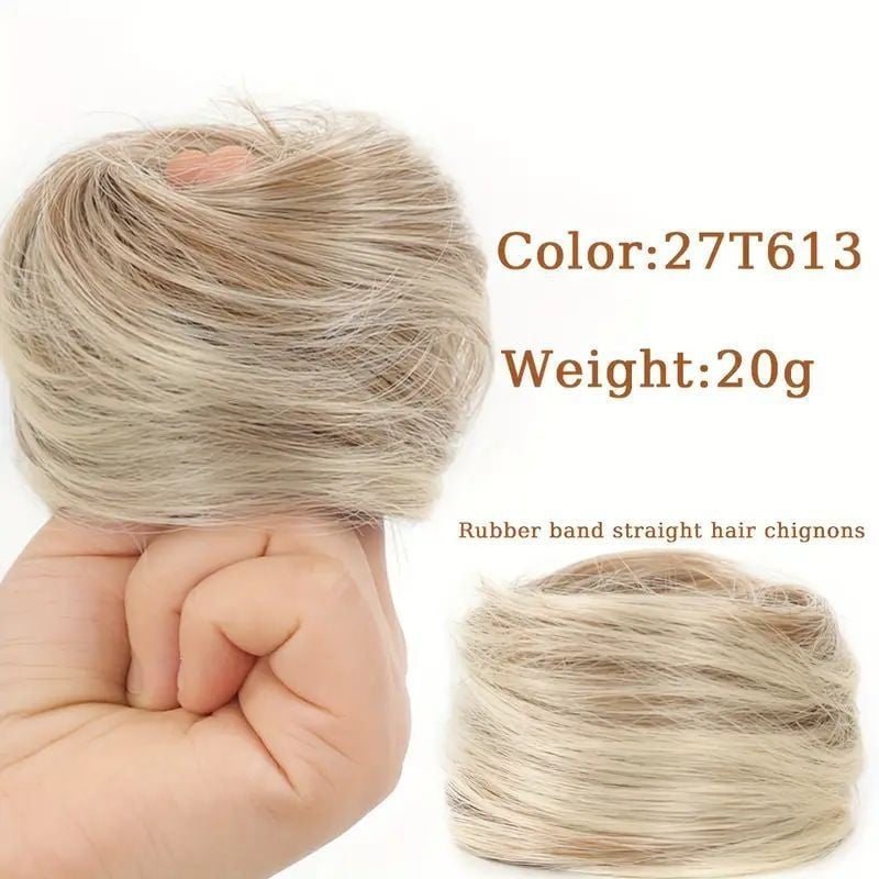 Cropped hair wig hair tie — —✨ Ideal for Everyday Wear, Scrunchie Base