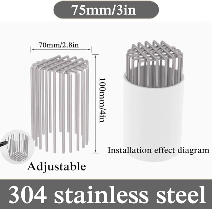 🛠️Esquirla Round Roof & Floor Drain Cover – Stainless Steel, Anti-Clog, Weatherproof